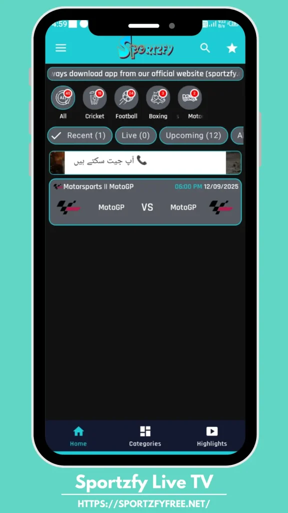 Sportzfy Live Tv